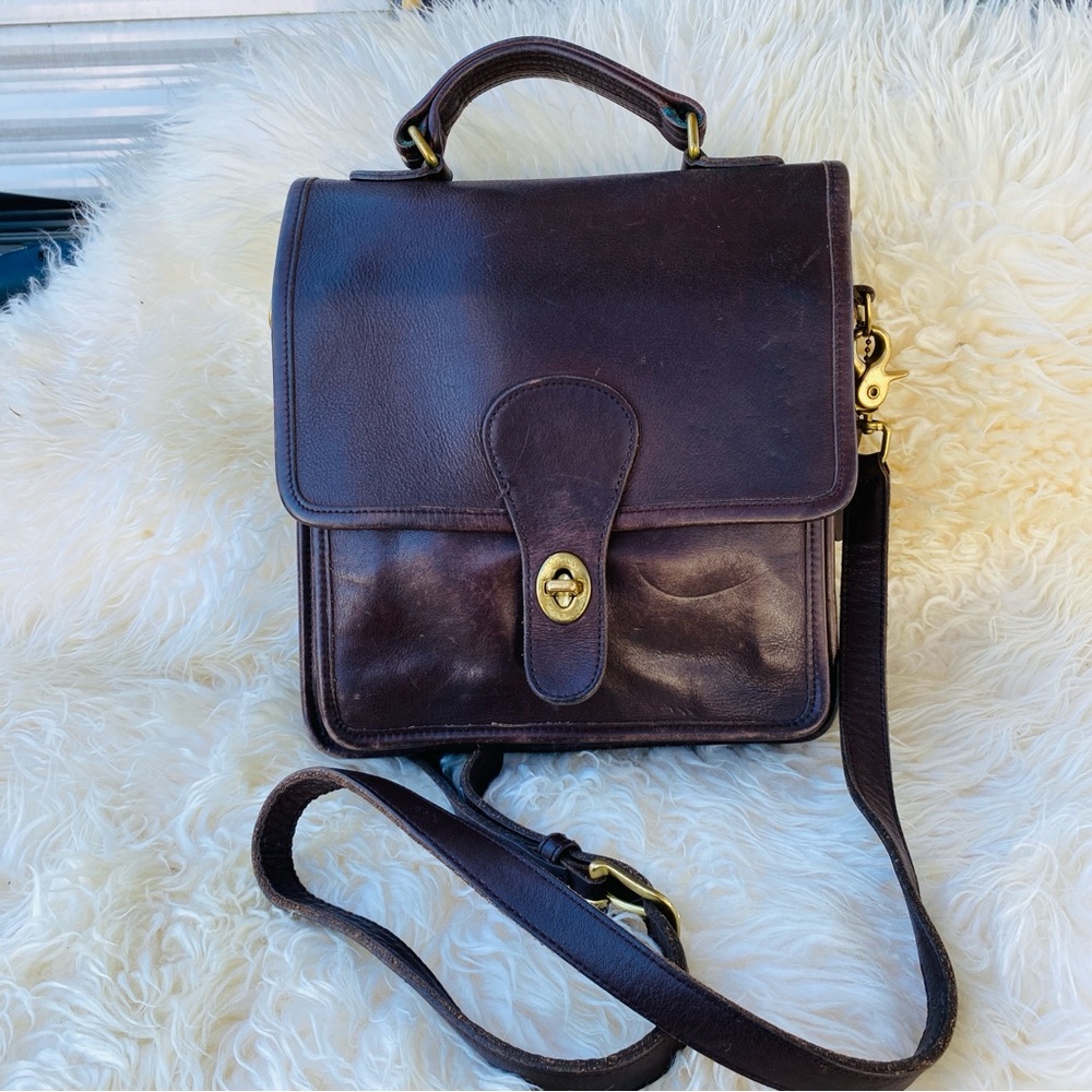 COACH station bag 5170 crossbody chocolate brown leather - Picture 5 of 15